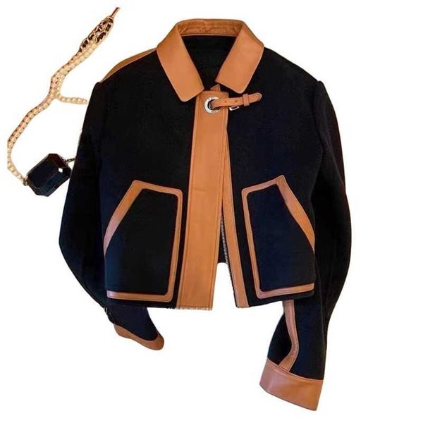 coat designer women jackets denim woman short coats autumn spring style slim for lady genuine leather jacket designer coat, Black;brown
coat designer women jackets denim woman short coats autumn spring style slim for lady genuine leather jacket designer coat, Black;brown