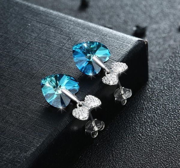 wholesale-s925 sterling silver bow heart-shaped earnail female blue crystal earrings from rovski element women stud 635499, Golden;silver
wholesale-s925 sterling silver bow heart-shaped earnail female blue crystal earrings from rovski element women stud 635499, Golden;silver