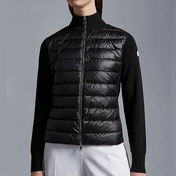 knitted sleeve women down jacket stand collar fashion designer knit jacket arm badge winter warm coat size s--l, Black
knitted sleeve women down jacket stand collar fashion designer knit jacket arm badge winter warm coat size s--l, Black