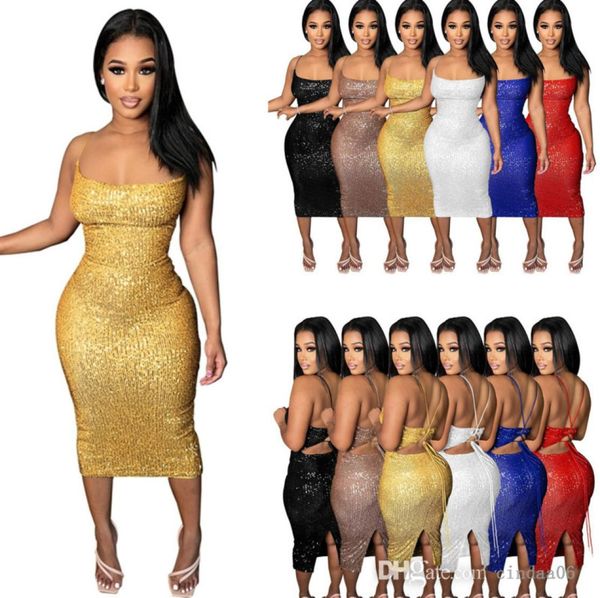 2022 summer womens designer dresses lace up long sequin dress women night club party dress1166787, Black;gray
2022 summer womens designer dresses lace up long sequin dress women night club party dress1166787, Black;gray