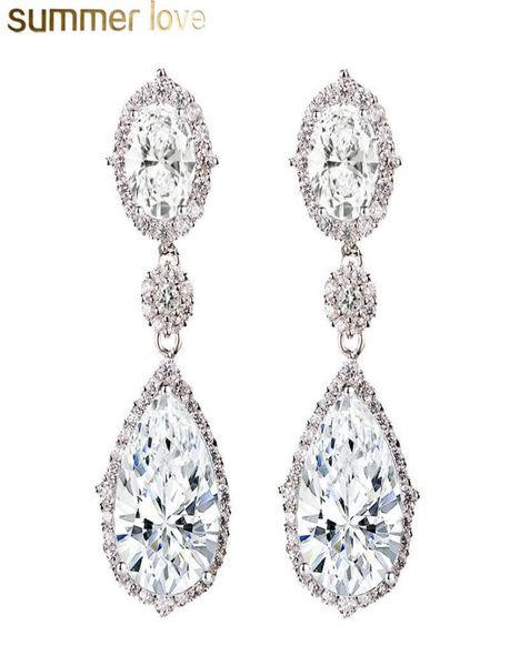 classic big water drop designer earrings with cubic zirconia silver color wedding bridal long dangle earrings jewelry for brides g4831189
classic big water drop designer earrings with cubic zirconia silver color wedding bridal long dangle earrings jewelry for brides g4831189