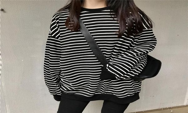 longsleeved striped women039s hoodies thin korean version of the trendy spring and autumn clothes lazy wind loose student jack9889974, Black
longsleeved striped women039s hoodies thin korean version of the trendy spring and autumn clothes lazy wind loose student jack9889974, Black