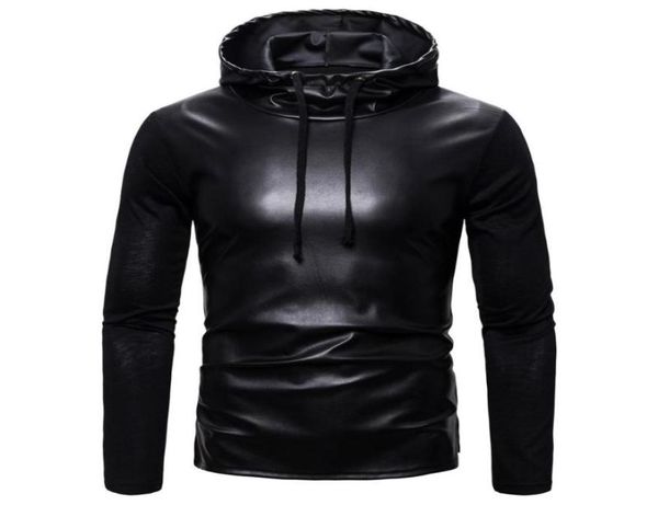 men039s tshirts idopy autumn winter men black pu leather hip hop long sleeve t shirt with hooded side split punk tees hoo1807735, White;black
men039s tshirts idopy autumn winter men black pu leather hip hop long sleeve t shirt with hooded side split punk tees hoo1807735, White;black