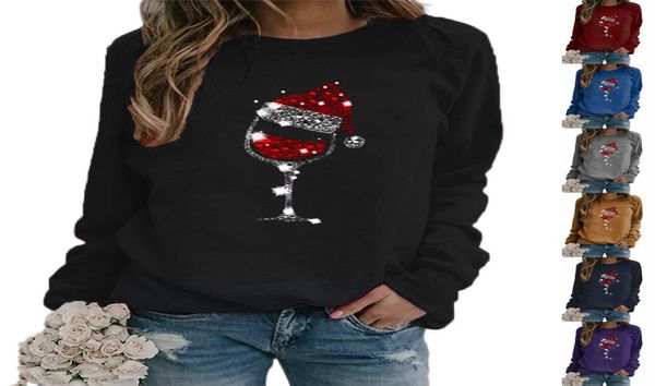 women christmas hat red wine glass print sweatshirts autumn winter long sleeve round neck sweatshirt womens pullover hooded t8093305, Black
women christmas hat red wine glass print sweatshirts autumn winter long sleeve round neck sweatshirt womens pullover hooded t8093305, Black