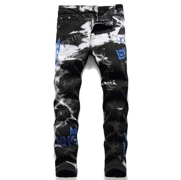 2021 new men039s letters embroidery black stretch denim jeans embroidered pencil pants trousers ripped patch moto biker jeans s6134080, Blue
2021 new men039s letters embroidery black stretch denim jeans embroidered pencil pants trousers ripped patch moto biker jeans s6134080, Blue