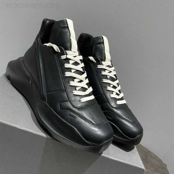 hip hop rick men sneakers genuine leather men's sports shoes women boots owens women's sneaker streetwear rubber walking shoes, Black
hip hop rick men sneakers genuine leather men's sports shoes women boots owens women's sneaker streetwear rubber walking shoes, Black