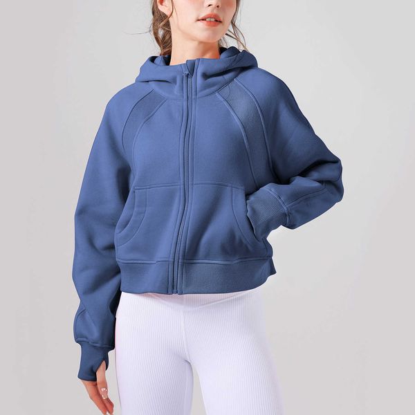full zipper scuba hoodie lu-503 autumn winter yoga suit hooded sweater thickened loose relaxed sports coat women's fitness wear, Black;brown
full zipper scuba hoodie lu-503 autumn winter yoga suit hooded sweater thickened loose relaxed sports coat women's fitness wear, Black;brown