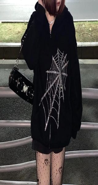gothic rhine spider web zipper hoodie women y2k streetwear loose hooded jacket couple harajuku punk oversized sweatshirts1237304, Black
gothic rhine spider web zipper hoodie women y2k streetwear loose hooded jacket couple harajuku punk oversized sweatshirts1237304, Black