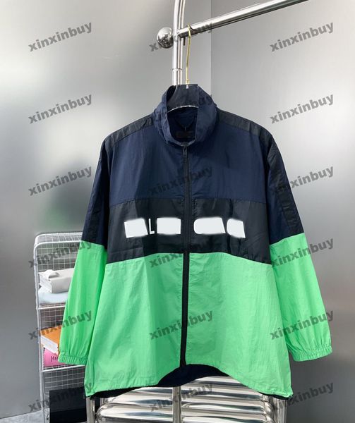 xinxinbuy men designer coat jacket windbreaker three color panelled letter print long sleeve women black khaki blue s-xl, Black;brown
xinxinbuy men designer coat jacket windbreaker three color panelled letter print long sleeve women black khaki blue s-xl, Black;brown