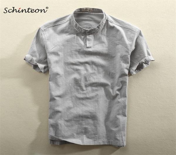 2019 schinteon men casual cotton linen shirt summer solid color thin short sleeve stand color t2005053900696, White;black
2019 schinteon men casual cotton linen shirt summer solid color thin short sleeve stand color t2005053900696, White;black