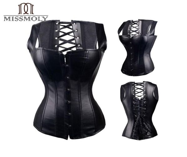 miss moly black leather steampunk women steel boned gothic corsets zip lace up waist trainer overbust corset unnderbust bustier3427069, Black;white
miss moly black leather steampunk women steel boned gothic corsets zip lace up waist trainer overbust corset unnderbust bustier3427069, Black;white