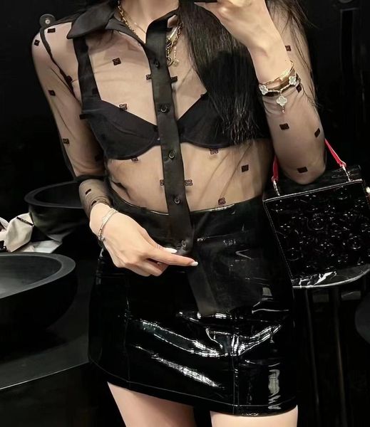 2022 designer039s latest women039s shirt fashion trend spice black transparent mesh long sleeve europe and the united s1287411, White
2022 designer039s latest women039s shirt fashion trend spice black transparent mesh long sleeve europe and the united s1287411, White