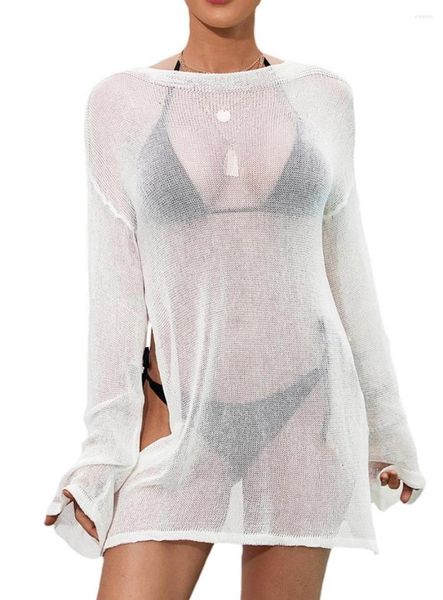 women039s swimwear women bikini cover ups shirt summer casual solid color seethrough slits long sleeve blouses for beach bathi2079186, White;black
women039s swimwear women bikini cover ups shirt summer casual solid color seethrough slits long sleeve blouses for beach bathi2079186, White;black