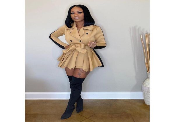 women dress designer 2020 slim coat contrast color skirt jacket winter long sleeve ladies new fashion casual plus size clothes3181164, Black;gray
women dress designer 2020 slim coat contrast color skirt jacket winter long sleeve ladies new fashion casual plus size clothes3181164, Black;gray