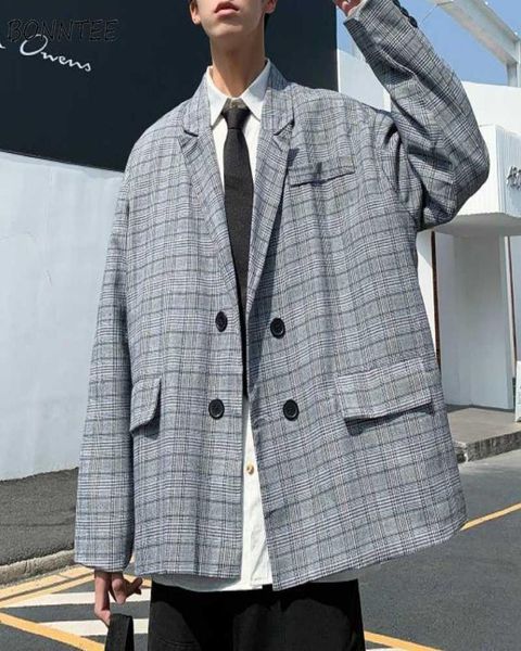 blazers men spring double breasted plaid loose retro teens fashion leisure korean style allmatch mens suits streetwear simple2514274, White;black
blazers men spring double breasted plaid loose retro teens fashion leisure korean style allmatch mens suits streetwear simple2514274, White;black