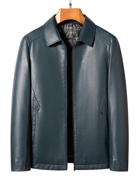 a2285 winter men's lapel leather down jacket fashion casual white duck down liner filled warm black lake blue thick coat
a2285 winter men's lapel leather down jacket fashion casual white duck down liner filled warm black lake blue thick coat