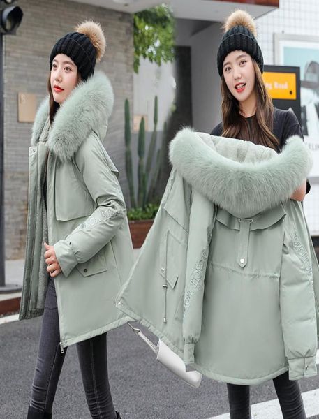 women slim velvet liner thicken hooded parka with big fur collar outerwear winter jacket embroidered coat1726177, Black
women slim velvet liner thicken hooded parka with big fur collar outerwear winter jacket embroidered coat1726177, Black