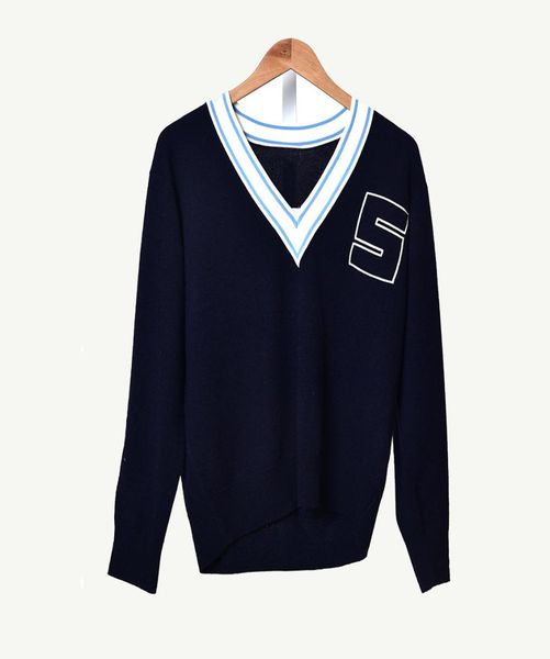 2019 fall winter long sleeve v neck blue contrast color knitted pullover sweater women fashion sweaters d2616138s2388889, White;black
2019 fall winter long sleeve v neck blue contrast color knitted pullover sweater women fashion sweaters d2616138s2388889, White;black