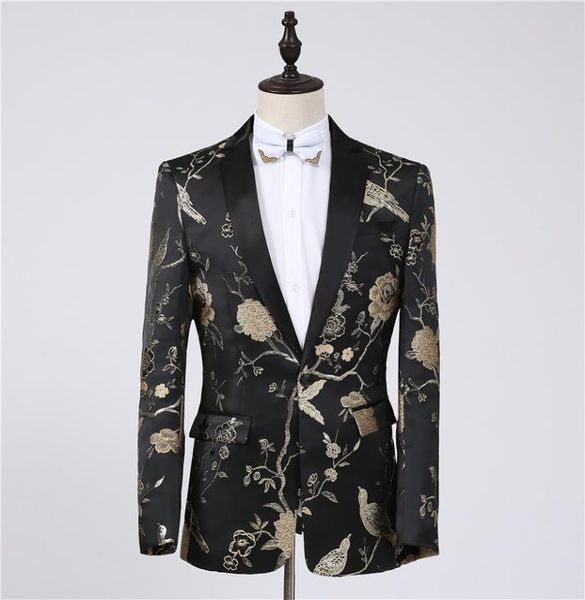 ship mens black golden embroidery tuxedo jacketstage performancestudio suitasia size6909740, White;black
ship mens black golden embroidery tuxedo jacketstage performancestudio suitasia size6909740, White;black