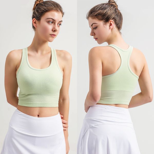 l_8251 ribbed tank light support yoga bra i back vest breathable sports bra with removable cups
l_8251 ribbed tank light support yoga bra i back vest breathable sports bra with removable cups