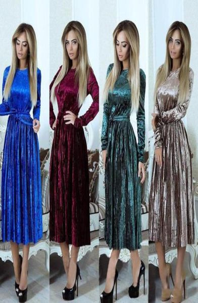 long sleeve winter dress velvet midi dress women elegant pleated party dresses burgundy green blue vestidos6305985, Black;gray
long sleeve winter dress velvet midi dress women elegant pleated party dresses burgundy green blue vestidos6305985, Black;gray