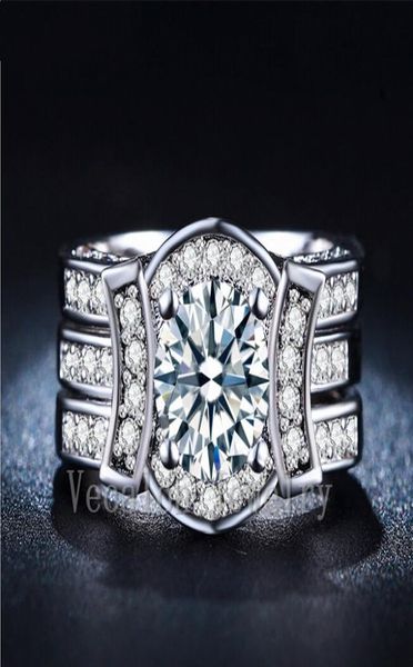 vecalon luxury fine jewelry round 3ct cz diamond wedding band ring set for women 14kt white gold filled female finger ring1970748, Slivery;golden
vecalon luxury fine jewelry round 3ct cz diamond wedding band ring set for women 14kt white gold filled female finger ring1970748, Slivery;golden