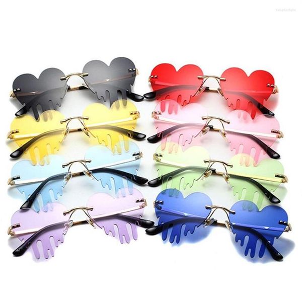 sunglasses 1pc rimless heart tear shape sun glasses colorful ocean lens unique steampunk trend creative women men eyewear2447, White;black
sunglasses 1pc rimless heart tear shape sun glasses colorful ocean lens unique steampunk trend creative women men eyewear2447, White;black