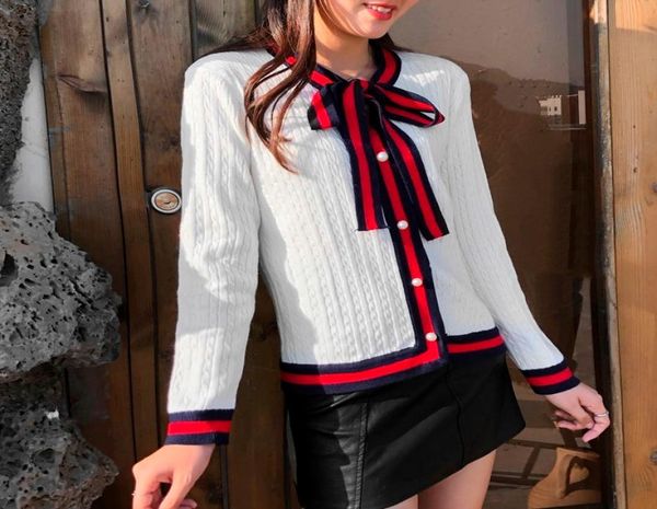 2019 spring autumn women loose sweater cardigan female bow ties v neck long sleeve sweater women039s stripe patchwork casual to8709224, White;black
2019 spring autumn women loose sweater cardigan female bow ties v neck long sleeve sweater women039s stripe patchwork casual to8709224, White;black