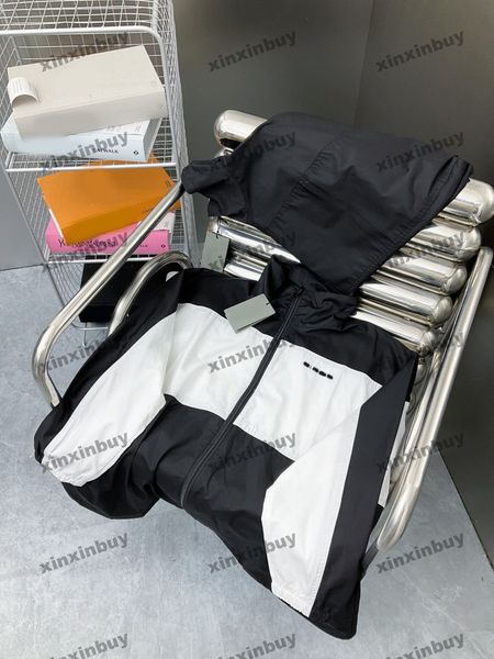 xinxinbuy men designer coat jacket windbreaker black white panelled letter print long sleeve women black khaki gray s-xl, Black;brown
xinxinbuy men designer coat jacket windbreaker black white panelled letter print long sleeve women black khaki gray s-xl, Black;brown
