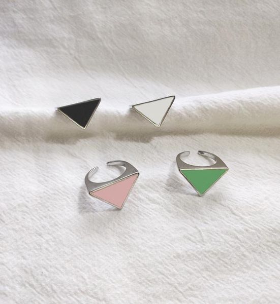 new inverted triangle opening rings black white green pink letter p brass for women fashion jewelry1995616, Silver 
new inverted triangle opening rings black white green pink letter p brass for women fashion jewelry1995616, Silver