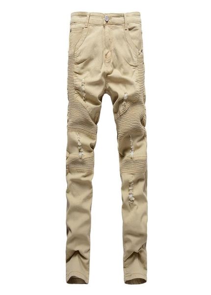 qnpqyx khaki biker jeans pleated design mens skinny slim stretch denim pants hiphop street ripped jeans3373112, Blue
qnpqyx khaki biker jeans pleated design mens skinny slim stretch denim pants hiphop street ripped jeans3373112, Blue