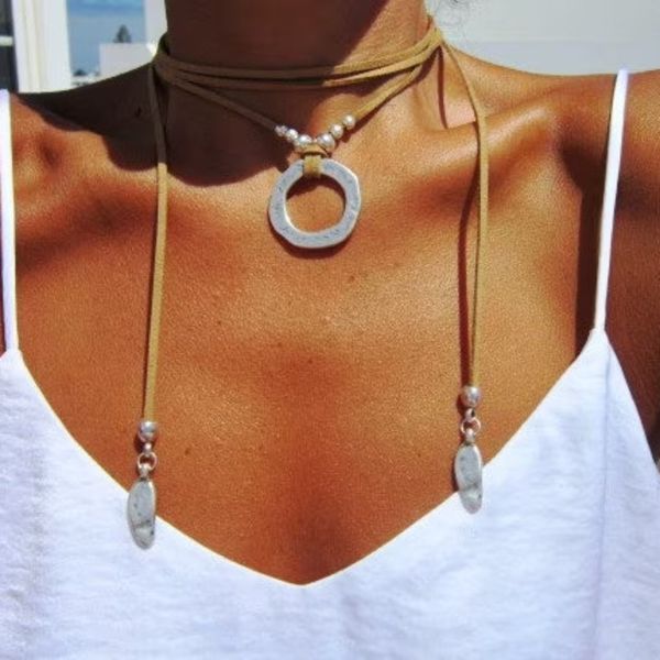 pendant necklaces ethnic style bohemian circle beads multi layered for women literary retro leather rope vacation jewelry 230831, Silver
pendant necklaces ethnic style bohemian circle beads multi layered for women literary retro leather rope vacation jewelry 230831, Silver
