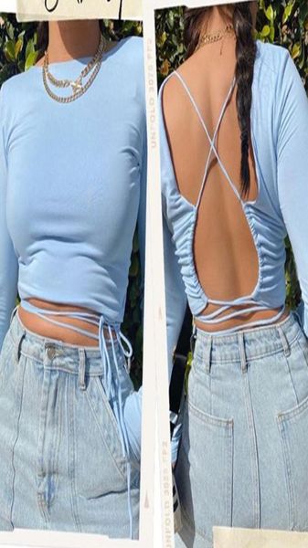 2021 style t shirt womens wear backless laceup navel tshirt solid color slimfit cropshort sleeve8742138, White
2021 style t shirt womens wear backless laceup navel tshirt solid color slimfit cropshort sleeve8742138, White