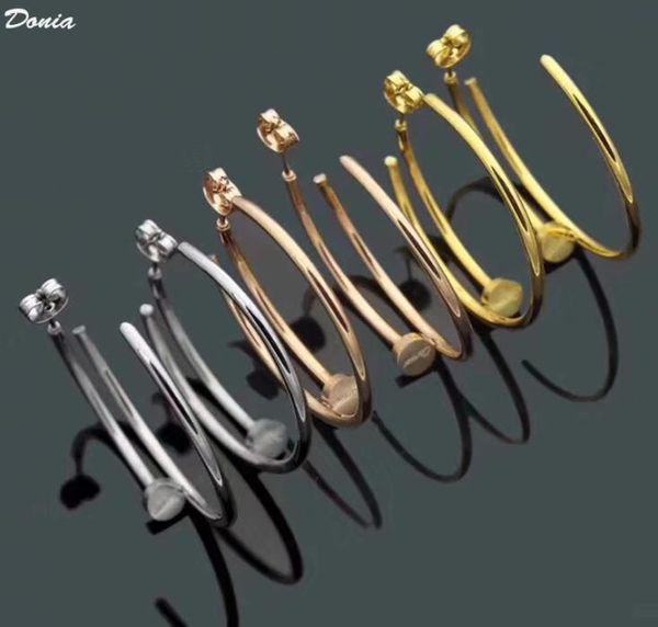 donia jewelry luxury stud european and american fashion nails titanium steel threecolor creative designer earrings gift with box7674773, Golden;silver
donia jewelry luxury stud european and american fashion nails titanium steel threecolor creative designer earrings gift with box7674773, Golden;silver
