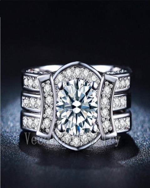 vecalon luxury fine jewelry round 3ct cz diamond wedding band ring set for women 14kt white gold filled female finger ring3882812, Slivery;golden
vecalon luxury fine jewelry round 3ct cz diamond wedding band ring set for women 14kt white gold filled female finger ring3882812, Slivery;golden