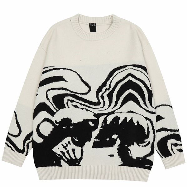 women's sweaters y2k sweater loose pullover in autumn slim hip-hop street knitted black-and-white homemade head 230831, White;black
women's sweaters y2k sweater loose pullover in autumn slim hip-hop street knitted black-and-white homemade head 230831, White;black