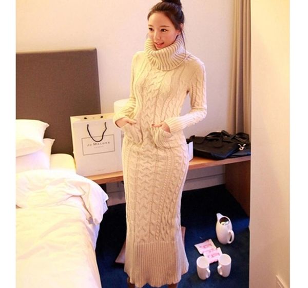 autumn winter womens clothing knitting sweater dress fashion long section women high collar long sleeve fz79569512905, White;black
autumn winter womens clothing knitting sweater dress fashion long section women high collar long sleeve fz79569512905, White;black