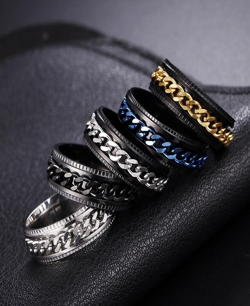 cool stainless steel rotatable men couple ring spinner chain rotable rings punk women man jewelry for party gift2269248, Silver
cool stainless steel rotatable men couple ring spinner chain rotable rings punk women man jewelry for party gift2269248, Silver