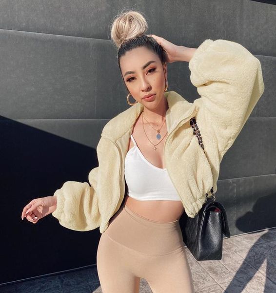 new womens winter sweater thick warm designer for women trendyol wool sweaters faux fluffy fur teddy hooded fleece casual jacket c2743511, Black;brown 
new womens winter sweater thick warm designer for women trendyol wool sweaters faux fluffy fur teddy hooded fleece casual jacket c2743511, Black;brown