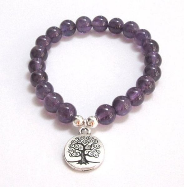 tree of life charm bracelet men 8mm amethysts beads beaded energy om bracelet healing stone wrist mala jewelry women8422204, Golden;silver
tree of life charm bracelet men 8mm amethysts beads beaded energy om bracelet healing stone wrist mala jewelry women8422204, Golden;silver