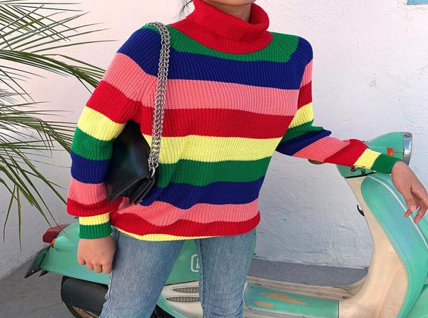 insta rainbow sweater long sleeve round neck women autumn winter casual loose jumpers streetwear pullover sweater 2019 new t2001335888, White;black
insta rainbow sweater long sleeve round neck women autumn winter casual loose jumpers streetwear pullover sweater 2019 new t2001335888, White;black