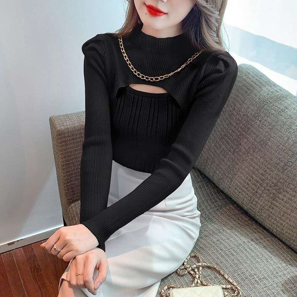 babe dresses with womens base sweater style hollowed out half high collar autumn and winter quality, White;black
babe dresses with womens base sweater style hollowed out half high collar autumn and winter quality, White;black