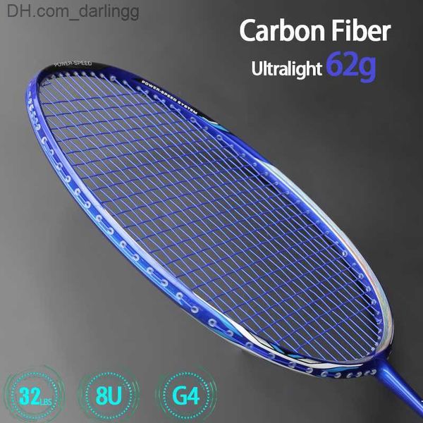 badminton rackets carbon fiber super light 8u 62g strung badminton racket max tention 32lbs professional racquet offensive type rackets stri
badminton rackets carbon fiber super light 8u 62g strung badminton racket max tention 32lbs professional racquet offensive type rackets stri