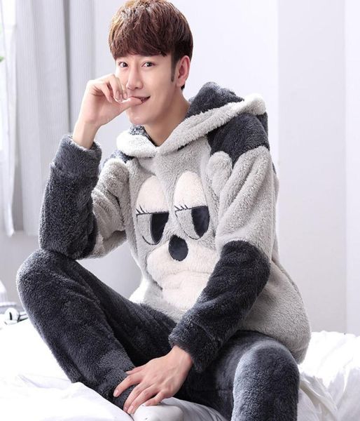 men coral fleece hooded pajamas set with cute monkey face print lovers home clothes winter thick women sleepwear suits6412147, Black;brown
men coral fleece hooded pajamas set with cute monkey face print lovers home clothes winter thick women sleepwear suits6412147, Black;brown