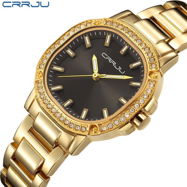 crrju women watch luxury brand fashion casual ladies gold watch quartz simple clock relogio feminino reloj mujer montre femme255q, Slivery;brown
crrju women watch luxury brand fashion casual ladies gold watch quartz simple clock relogio feminino reloj mujer montre femme255q, Slivery;brown