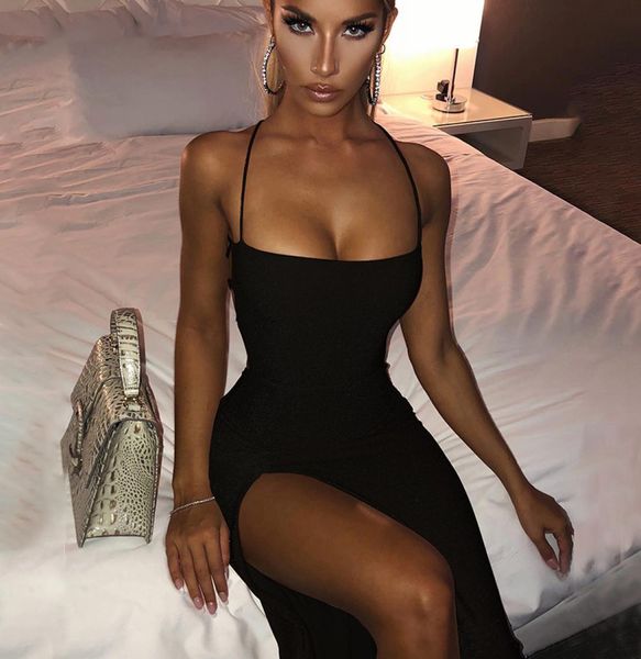 long backless maxi dress women spaghetti strap high split bodycon bandage summer dress elegant slim party dress vestidos5446776, Black;gray
long backless maxi dress women spaghetti strap high split bodycon bandage summer dress elegant slim party dress vestidos5446776, Black;gray