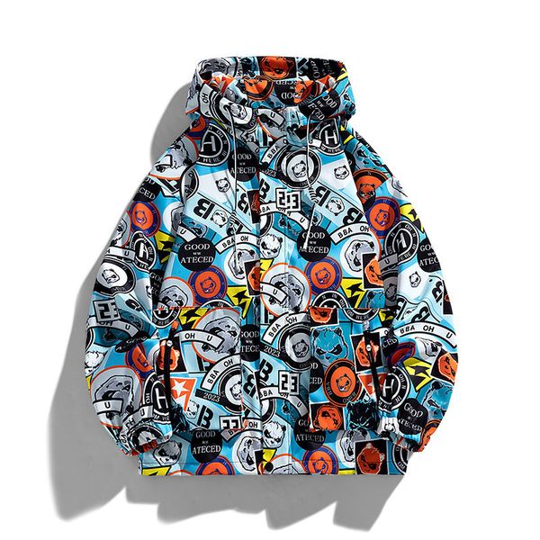 men's jackets men autumn tactical jacket zipper sweatshirt outdoor hooded cartoon full print casual retro windbreaker trendy coat 23083, Black;brown
men's jackets men autumn tactical jacket zipper sweatshirt outdoor hooded cartoon full print casual retro windbreaker trendy coat 23083, Black;brown