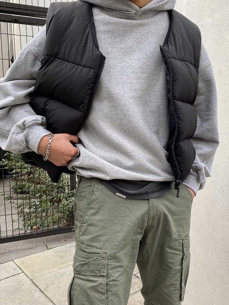 men's vests high cole buxton solid versatile down cotton high street zipper cardigan vest casual coat, Black;white
men's vests high cole buxton solid versatile down cotton high street zipper cardigan vest casual coat, Black;white