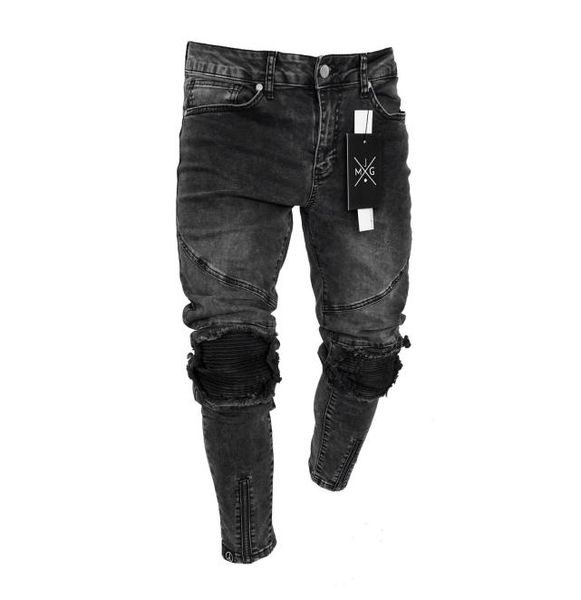 fashion men039s jeans new black hole elastic zipper color black hip hop pants for men l3xl2054120, Blue
fashion men039s jeans new black hole elastic zipper color black hip hop pants for men l3xl2054120, Blue