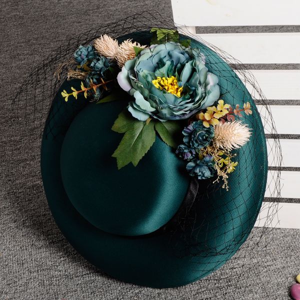 wide brim hats bucket retro victorian fedora formal dress with clips head accessries elegant lady damask green mesh 230831, Blue;gray
wide brim hats bucket retro victorian fedora formal dress with clips head accessries elegant lady damask green mesh 230831, Blue;gray